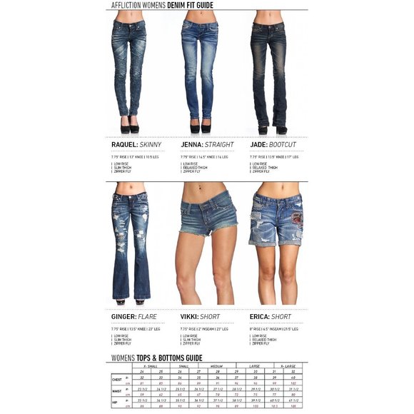 AFFLICTION Women's Denim Jeans RAQUEL STANDARD CT - Picture 5 of 9